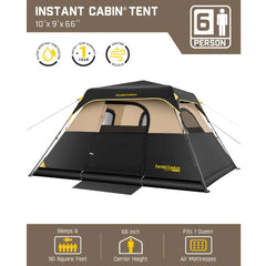 FanttikOutdoor Zeta C6 Pro 6 Person Camping Tent